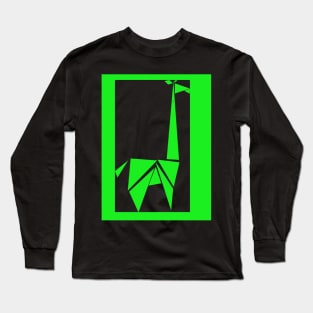 Green Abstract Giraffe Long Sleeve T-Shirt